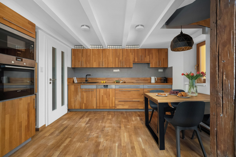 Private kitchen, Terrace Botique Apartment by Goodnite cz, Brno