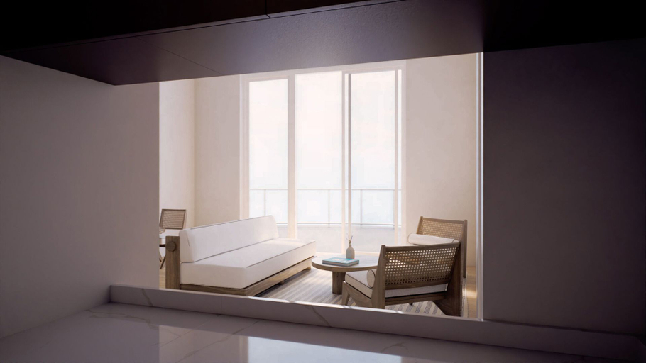 Living area 2, Flow Brickell, Miami-Dade