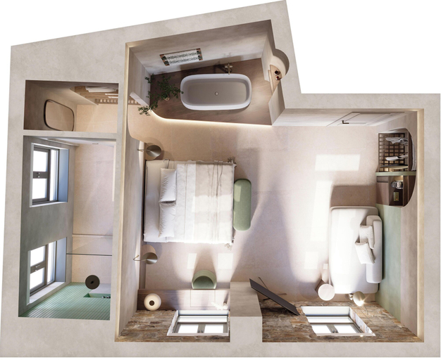 Floor plan 2, Eteon Living Suites, Crete