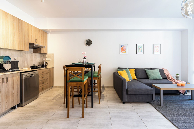 Private kitchen 3, Crystal 2-BR Apt & Balcony in Larnaca, Larnaca