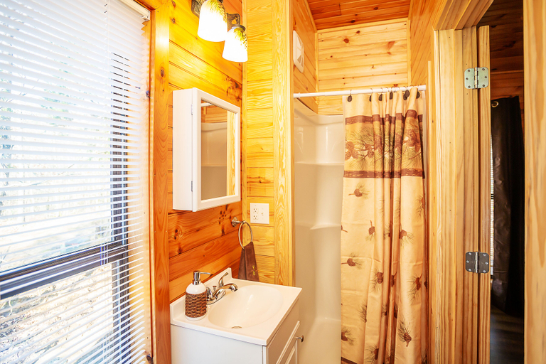 Bathroom 4, Bigfoot Lodge Room One, Polk