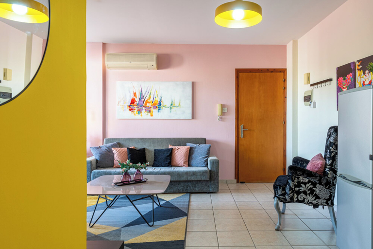 Living room 5, Freya 1-Bedroom Apt & Balcony in Larnaca, Larnaca