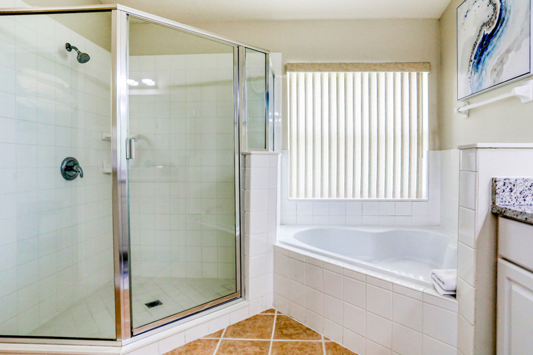 Bathroom 4, Stylish Retreat With a Private, Heated Pool, Central AC, & Garage Game Room, Osceola