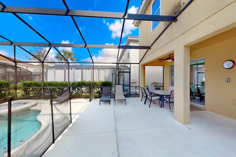 Outdoor dining 2, Gated-entry Townhome With Private Pool, Patio, Game Room, AC, & W/D, Polk