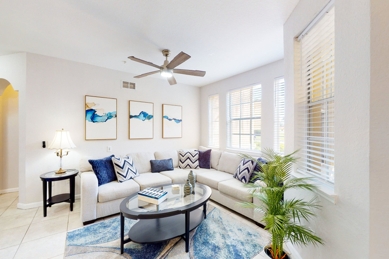 Living area 5, Ground Floor Condo With Shared hot tub & Pool, Wifi, Lanai, W/d, & AC, Polk