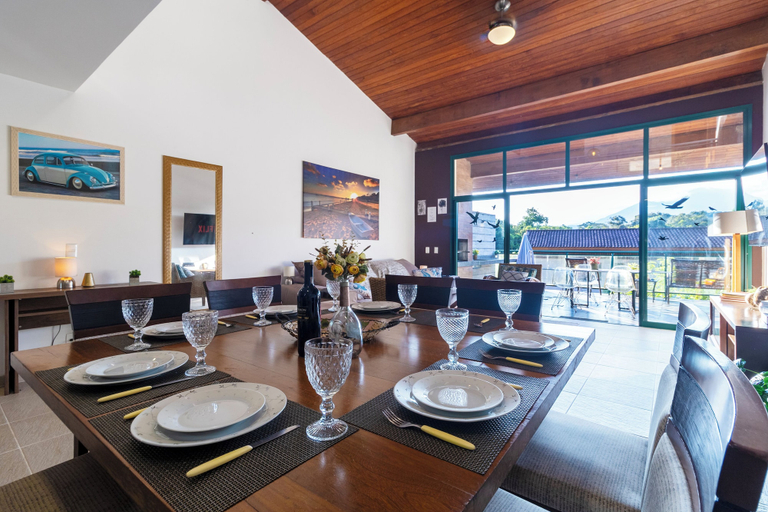 Dining room 3, Piscina e AC na Praia do Una, São Sebastião