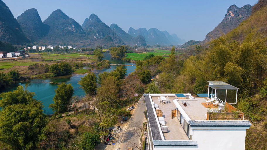 Aerial view 3, The Dragon’s Rest Sanctuary - Yulong River Branch, Guilin
