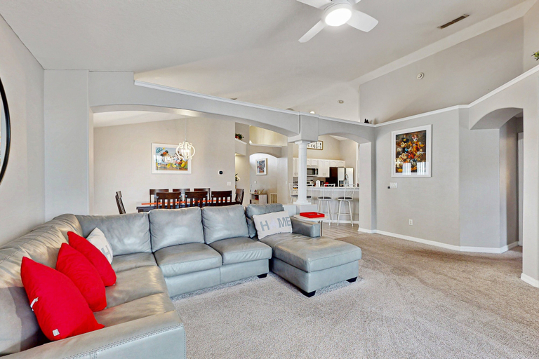 Living area, Charming Home With Pool, Enclosed Yard, Central AC, & Washer/dryer, Polk