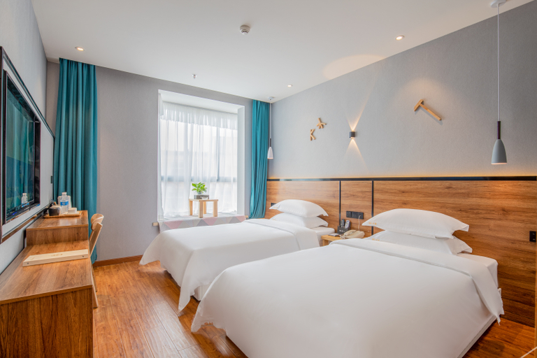 淡彩优享双床房(酒��自助洗衣), Mr.mido smart hotel(Chengdu Shuangliu Airport Sichuan University ), Chengdu