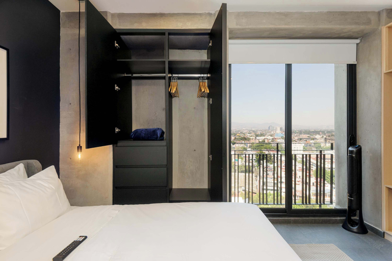 Room 4, w Urban Vibes 1BR w Balcony in Tabacalera, Mexico City