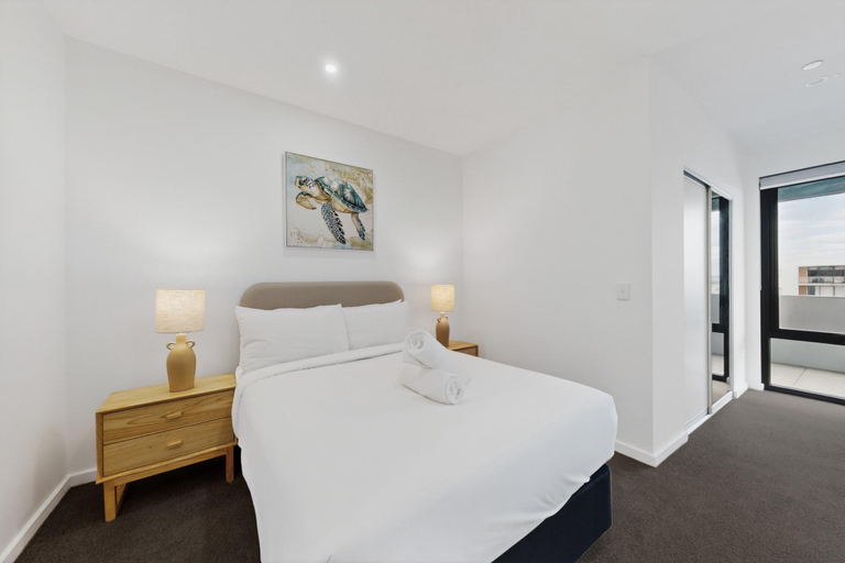 Bedroom 4, Brand-New 3-Bed Apartment with Scenic Views, Perth