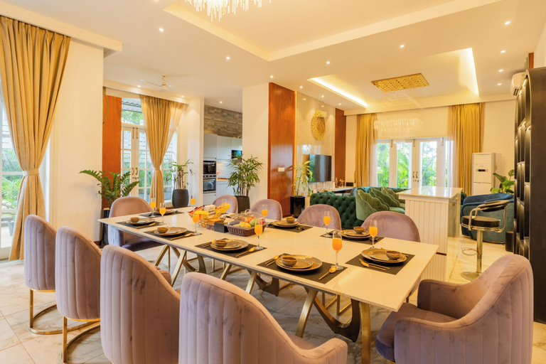 Dining 3, ELIVAAS Casa Ritzy 5 BHK Villa & Pool, North Goa