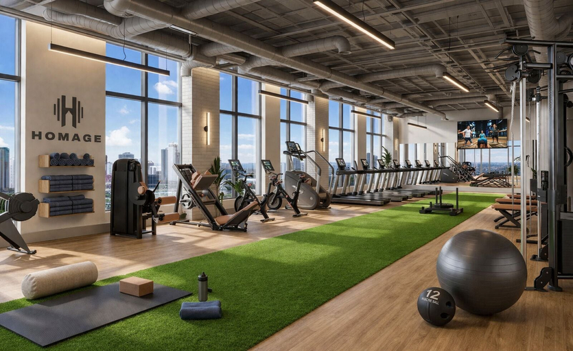 Gym, The Downtown Escape Suites, Miami-Dade