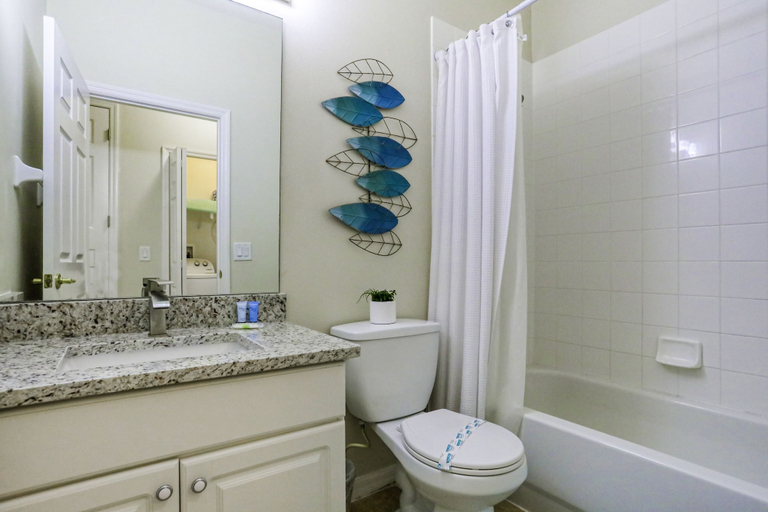 Bathroom 5, Stylish Retreat With a Private, Heated Pool, Central AC, & Garage Game Room, Osceola