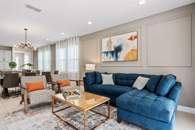 Living area 3, Dog-friendly Getaway With Private Pool + Spa, Putting Green, Patio, & Game Room, Osceola