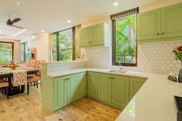 Private kitchen 3, ELIVAAS Villa Valerie 3BHK Pool & Bar, North Goa