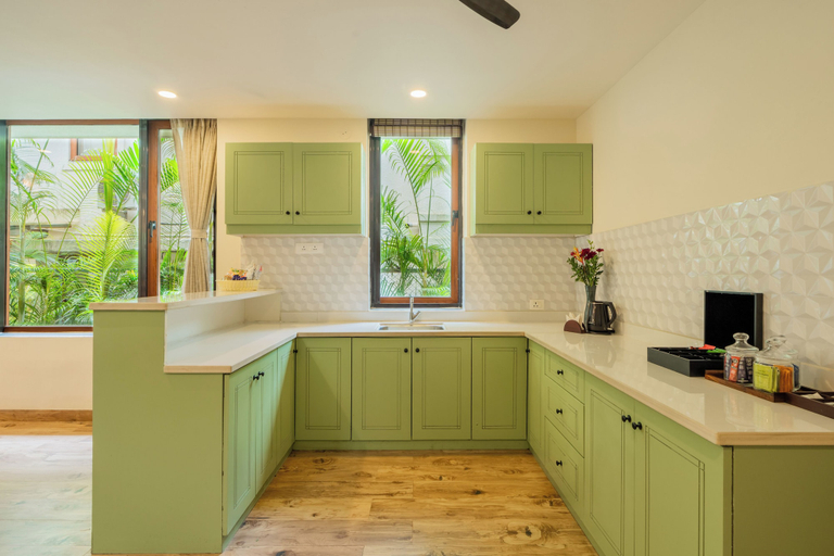 Private kitchen 5, ELIVAAS Villa Valerie 3BHK Pool & Bar, North Goa
