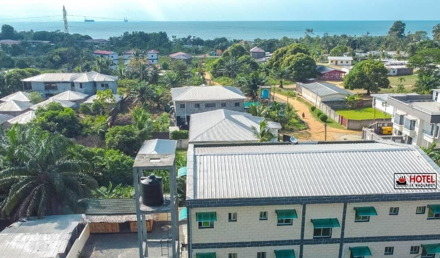 Aerial view, Le Paquebot Hôtel Restaurant Kribi, Océan