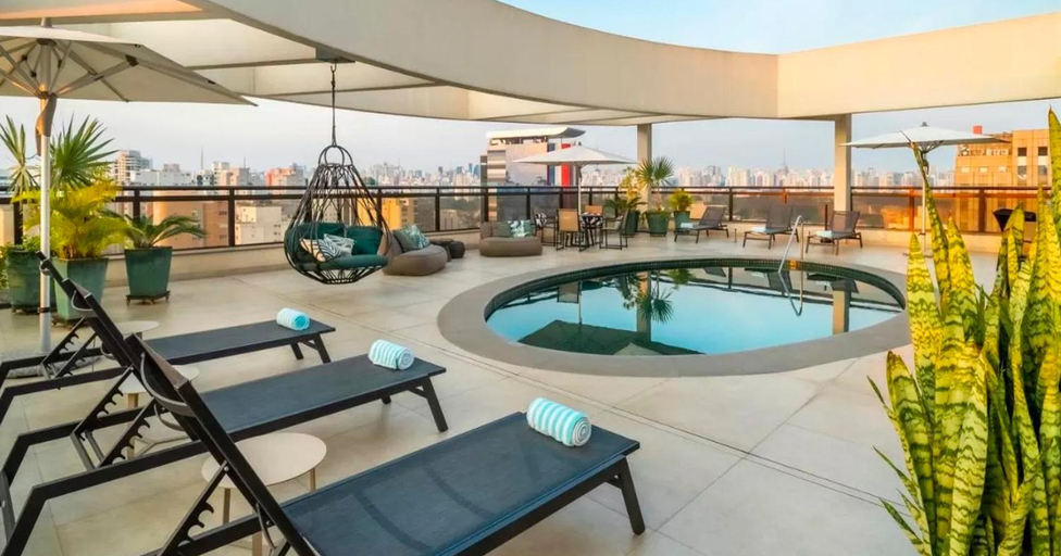Sport & Beauty, Flat em Hotel no Itaim com piscina, academia e limpeza diaria, São Paulo