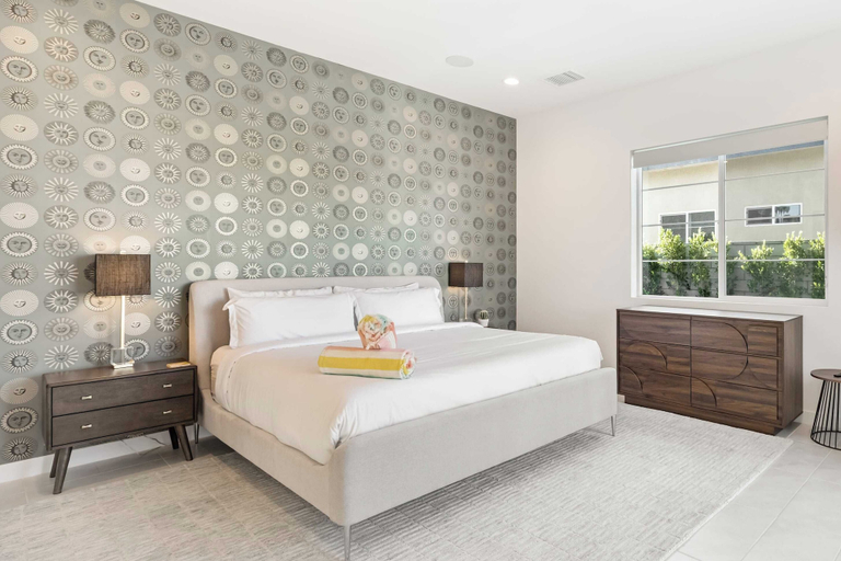 Bedroom 3, Lumen at Tahquitz: New Build With Pool, Fire Pit & Designer Interiors, Riverside
