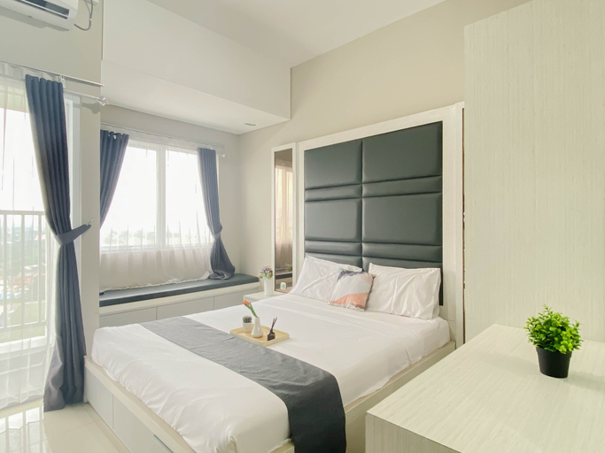 Bedroom 2, Minimalist and Airy Studio Apartment at Royal Sentul Park By Travelio, Bogor