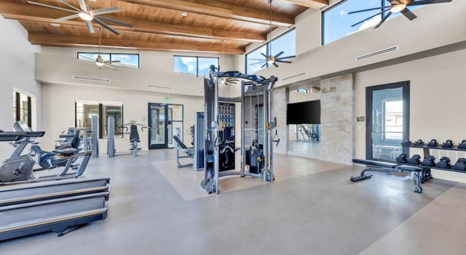 Fitness facility 3, Landing Furnished Apartments - San Marcos, Hays