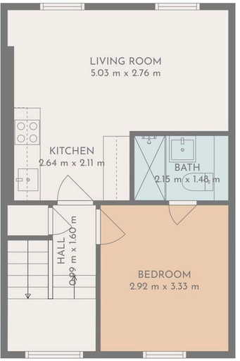 Room 5, The Pimlico Lime 1 Bedroom in Belgravia, London