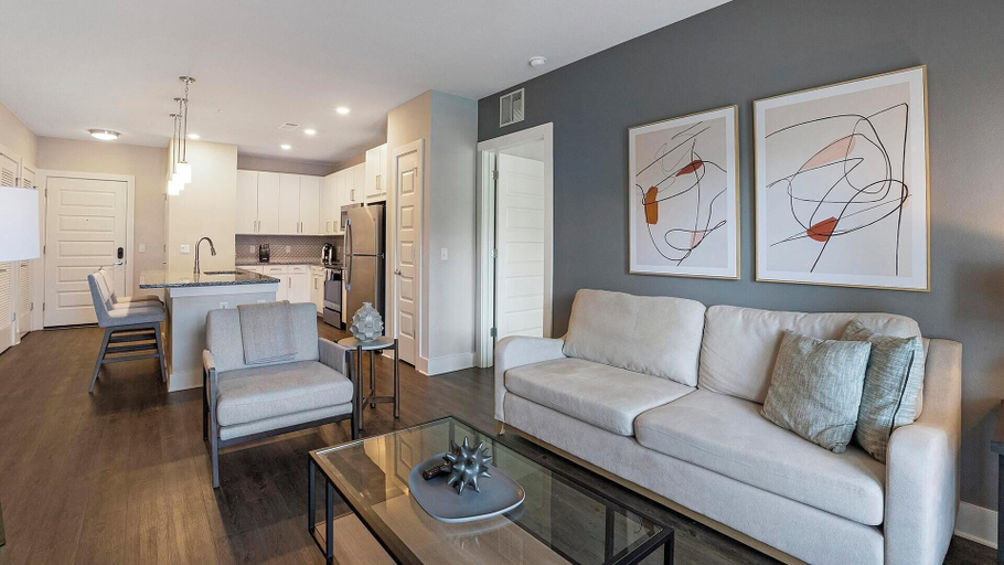 Living area 4, Landing Furnished Apartments - San Marcos, Hays