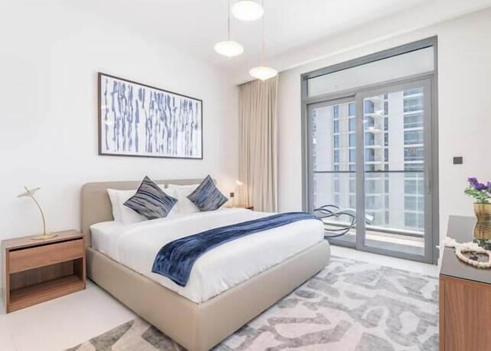 Bedroom 4, Vogue | Emaar Beachfront Marina Vista with Private Beach Access, Dubai