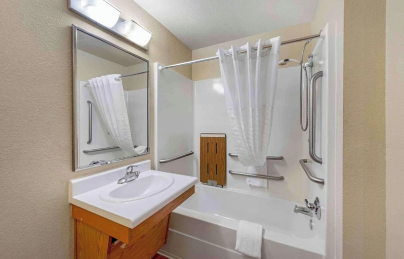 Bathroom 4, Studio 6 Extended Stay Fishkill Westage Center NY, Dutchess