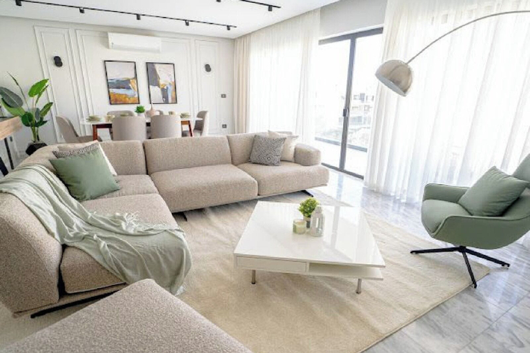 Living area 5, 3 BR Apt Lake View - Mynt Hospitality, New Cairo City