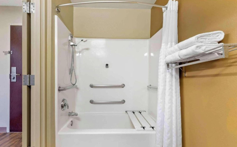 Bathroom 4, Studio 6 Corporate Extended Stay Buffalo Amherst NY, Erie