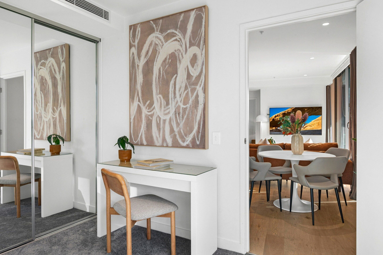 Living room 5, Modern Apartment With Stunning Views in Southbank, Melbourne