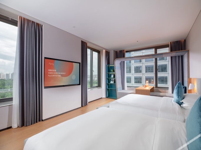 Bedroom 2, Pagoda Design Hotel Hangzhou Zijingang - Near Zhejiang University and Xixi National Wetland Area, Hangzhou