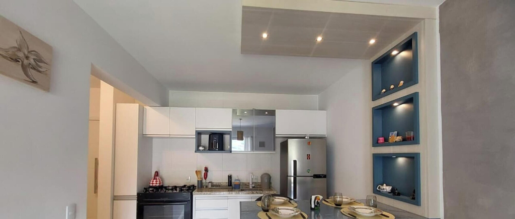 Private kitchen 4, Apartamento Aconchego do Ribeirão - FLN, Florianopolis