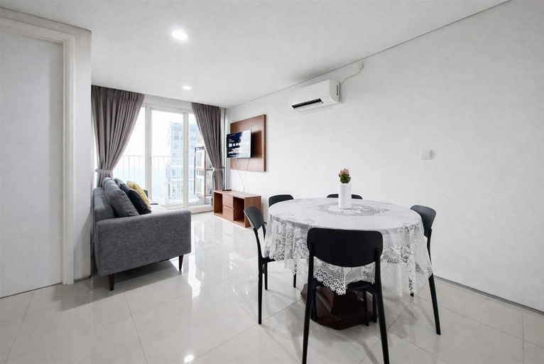 Interior 4, Comfy White 2Br For 3 Pax At Tuscany Residence, Tangerang Selatan