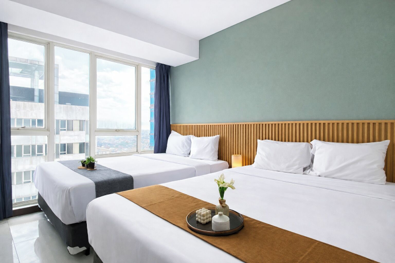 Interior 2, Tranquil 2Br For 6 Pax At Nifarro Park Apartment, Jakarta Selatan