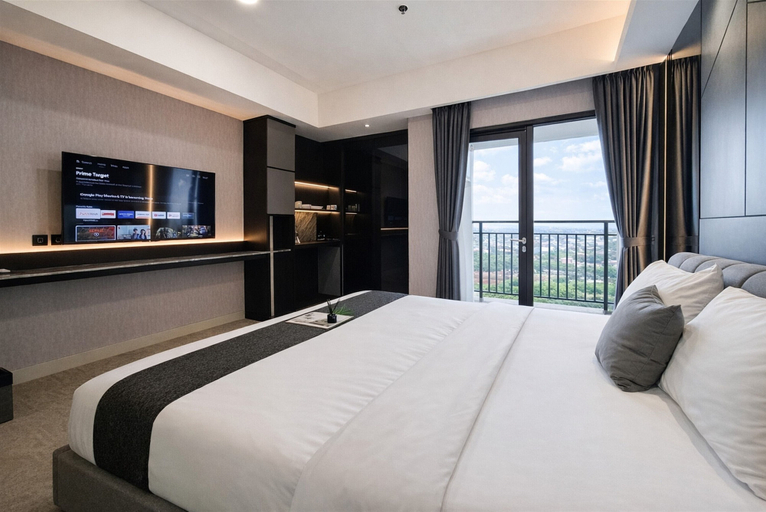 Room 5, Modern Grey Studio For 2 Pax (No Kitchen) At Atria Residence Gading Serpong, Tangerang