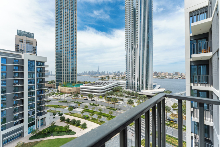 Balcony view 3, PVH - Refined 2BR - Island Park 2, Dubai