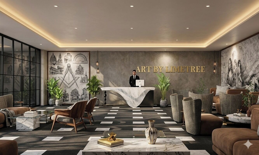 Lobby 4, Art by Lime Tree Hotels Gurgaon, Gurgaon