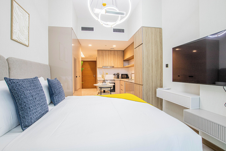 Bedroom 4, Stylish Studio in Business Bay, Dubai