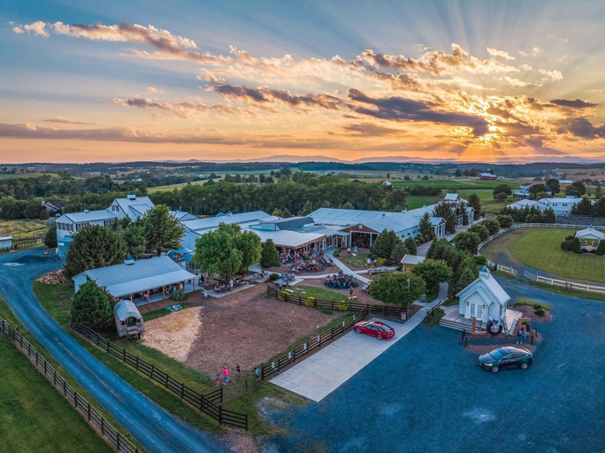 Aerial view, Stable Craft Brewing & Cidery, Augusta
