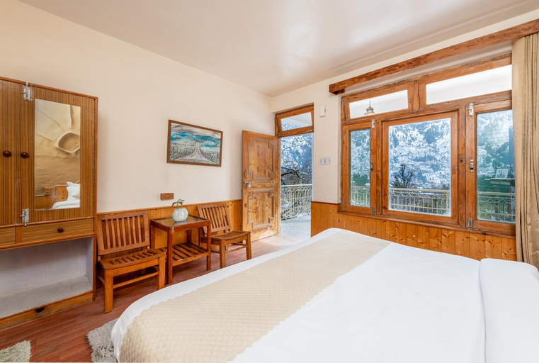 Bedroom 2, Beholden Stay & Cafe-Mountain View Boutique Stay in Old Manali , Kullu