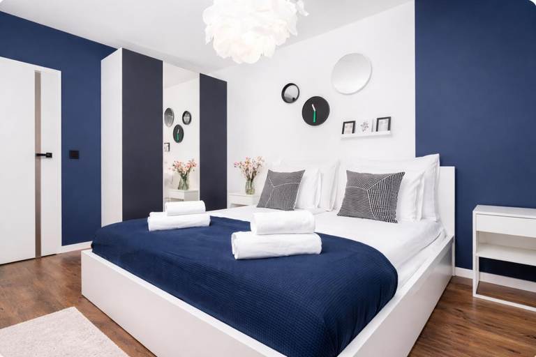 Bedroom, InPoint Zablocie Modern Apartments for Work&Travel Self Check-in, Kraków City