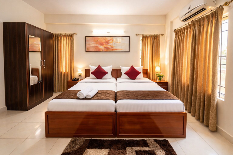 Bedroom 5, The Altruist Bellandur Hotel, Bangalore