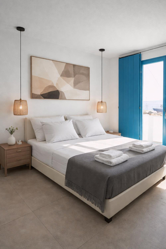 Bedroom 1, Amuse Mykonos Apartments By Vilanel Group, South Aegean