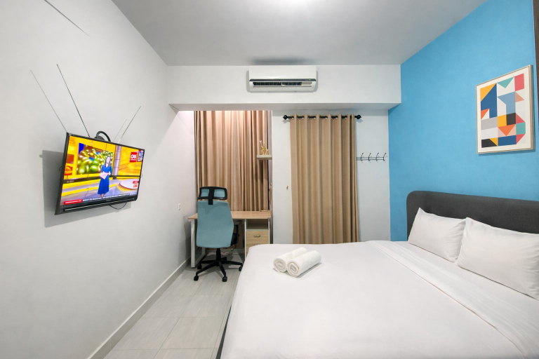 Bedroom 3, Good and Practical Studio Room at Apartment The Alton By Travelio, Semarang