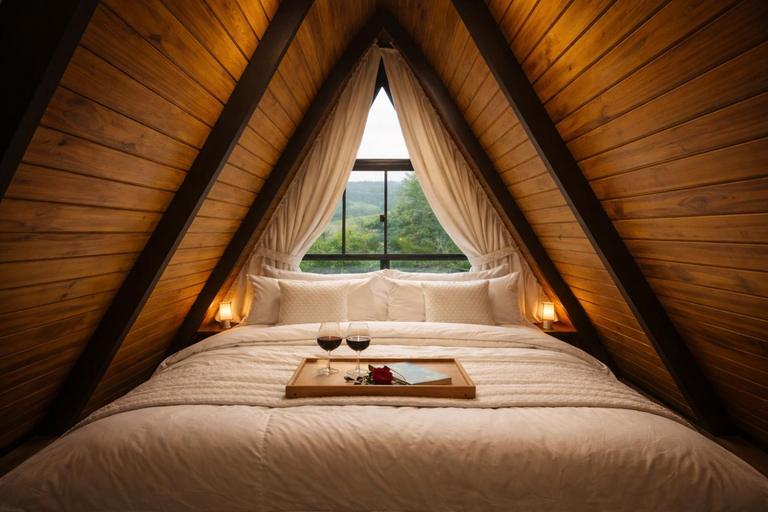 Bedroom, Chale com Banheira, Piscina e Vista Panoramica nas Montanhas, Imaruí