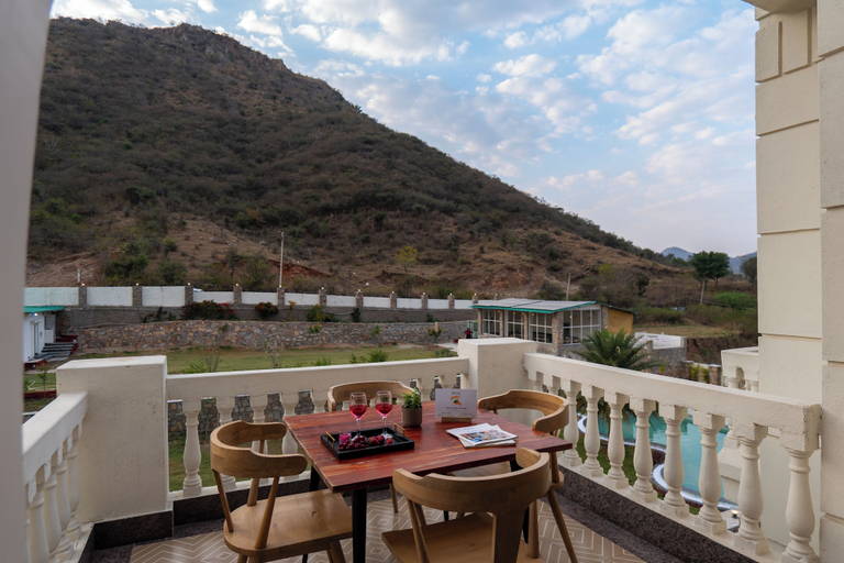 Outdoor dining 4, ELIVAAS Mandovar Mountain Valley Retreat, Udaipur