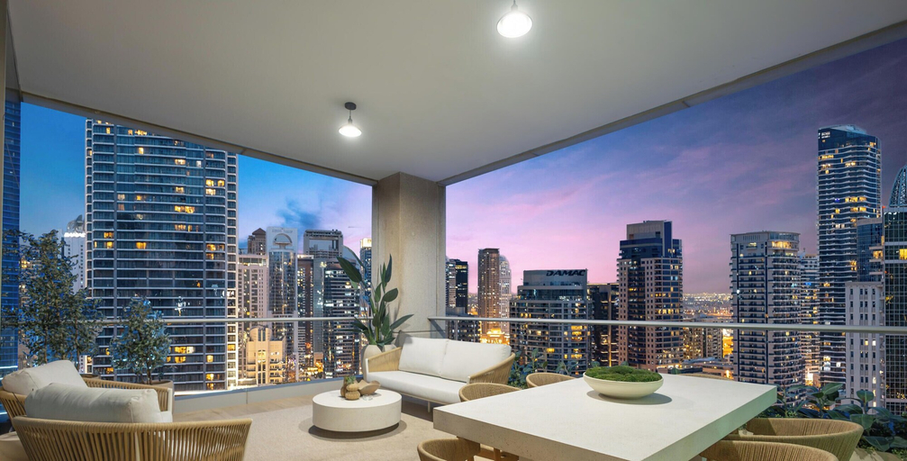 Balcony 5, LUX The Aurora Marina View Suite, Dubai